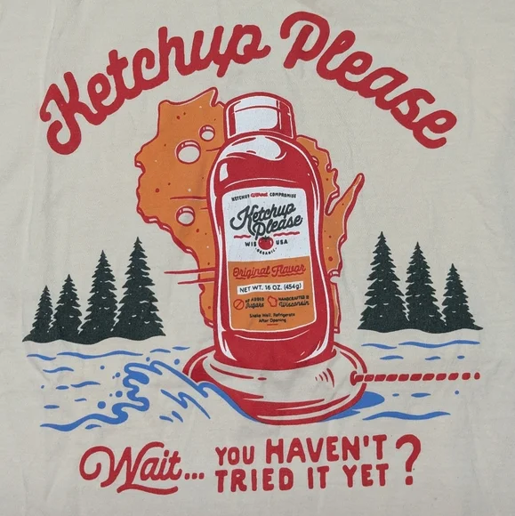 Ketchup please medium short sleeve shirt (p1) - Picture 1 of 4